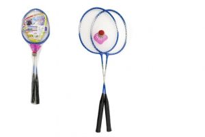 Badminton kov 2 pálky a 1 míček asst v síťce 3 barvy