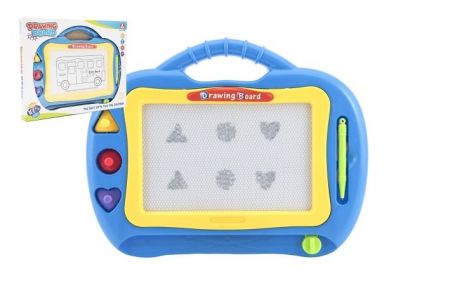 Magnetická tabulka kreslící plast asst v krabici 31x24x2cm 2 barvy