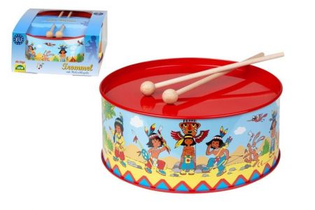 Bubínek indiáni kov průměr 20cm výška 9cm