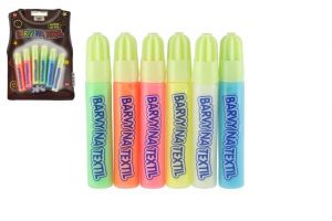 Barvy na textil svítící ve tmě 6ks na kartě 14x20cm