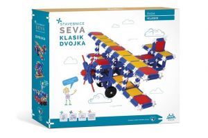 Stavebnice Seva plast Klasik Dvojka 366ks v krabici 36x33,5x5cm