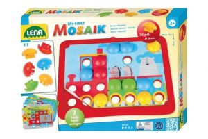 Mozaika klobouček doprava 3,2cm hladký 36ks + předlohy 7ks pro nejmenší v krabici 33x24x4