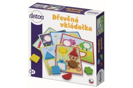 Vkládačka dřevěná v krabici 23x23x5cm 24m+