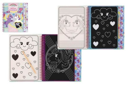 Škrabací obrázky blok jednorožec ve fólii 20x24cm