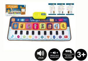 Elektronická hrací podložka pianko Zvířátka a jejich kapela 80x37cm na baterie v krabici