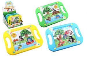 Kuličková hra Krtek plast hlavolam 20x15cm 3 barvy