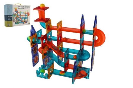 Magnetická stavebnice 96ks v krabici 36x28x9cm