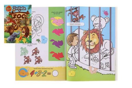 Pracovní sešit 101 aktivit s nálepkami Zvířata v ZOO CZ verze 21x30cm