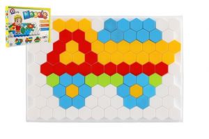 Mozaika klobouček 2,5cm hladká plast 127ks v krabici 34x24x4cm