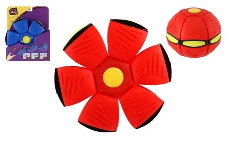 Flat Ball - Hoď disk, chyť míč! plast 22cm 4 barvy na kartě 22x27x5,5cm