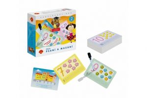 Čísla Psaní a mazání 2 didaktická společenská hra v krabici 19x18x5cm