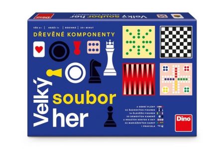 Velký soubor her společenská rodinná hra v krabici 33x23x5cm