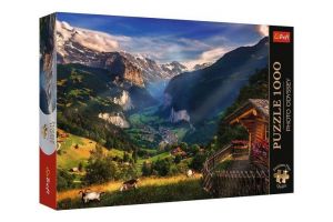 Puzzle Premium Plus - Photo Odyssey: Údolí Lauterbrunnen 1000 dílků 68,3x48cm v krabici