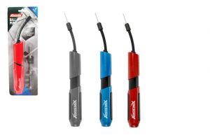 Pumpička na míče 26cm kov/plast s kovovými hroty 3ks 3 barvy na kartě 10x30,5x3,5cm