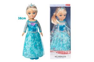 Panenka princezna ledová/zimní plast 38cm v krabici 15x40x8,5cm