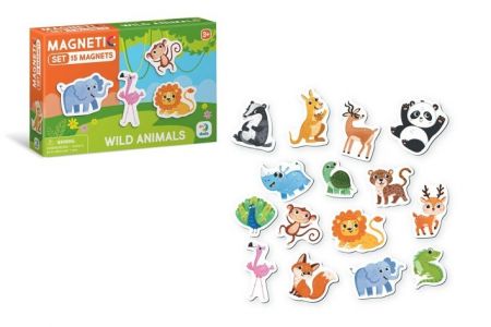 Magnety Safari 15ks v krabičce 17x11x3cm