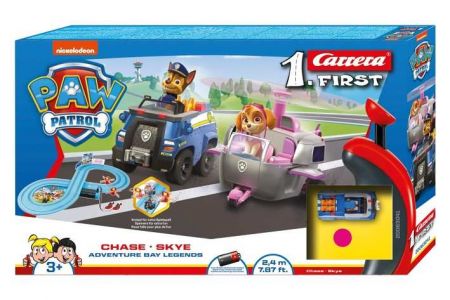 Autodráha Carrera First Paw Patrol/Tlapková Patrola 2,4m plast +2 auta na bat. v krabici