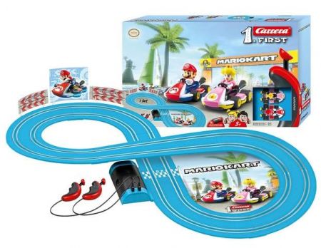Autodráha Carrera First Mario Nintendo 2,4m plast +2 auta na bat. v krabici 50x30x7cm