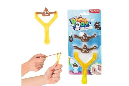 Prak vystřelovací s hovínkem plast 7x10cm na kartě