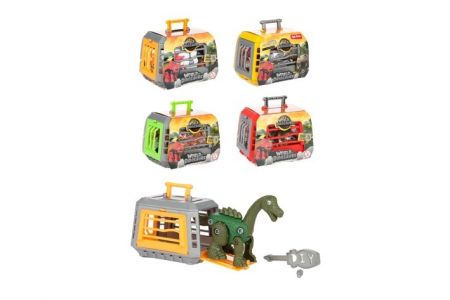 Dinosaurus skládací v kleci plast mix druhů