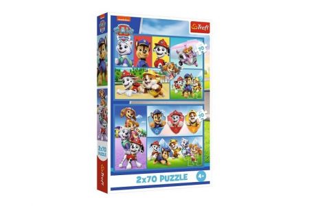 Puzzle 2x70 Tlapková patrola/Paw Patrol 27,5x18cm v krabici 19x29x4cm