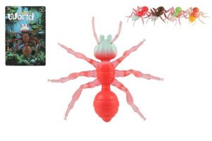 Mravenec antistresový pevné tělo plast/silikon 19x18cm 4 barvy na kartě