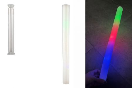 Trubice svítící pěna 47cm na baterie se světlem v sáčku