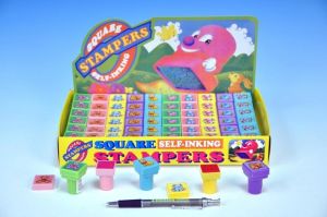 Razítka zvířátka 2,5x2,5cm asst 10 druhů