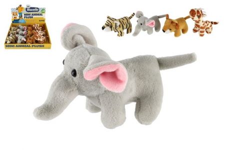 Zvířátko safari/ZOO plyš 10-15cm 4 druhy 3m+