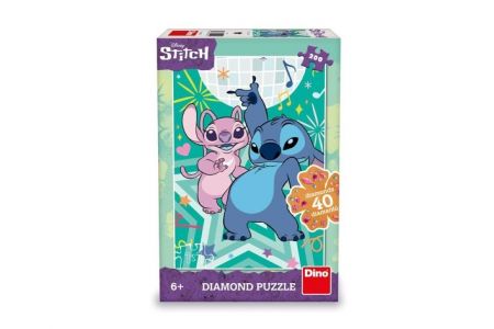 Puzzle Stitch Diamond 33x47cm + lepidlo + kamínky 200 dílků v krabici 20x30x6cm