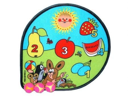 Terč Krtek + míček 3ks suchý zip 30x30cm v sáčku