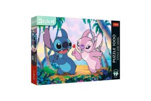 Puzzle Premium Plus: Stitch a Anděl 1000 dílků 68,3x48cm v krabici 40x27x6cm