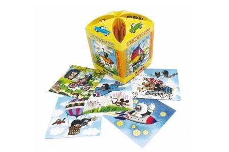 Pexeso Krtek MAXI papírové společenská hra 40 velkých kartiček v krabičce 8x8x9cm