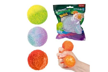 Míček antistresový mačkací mech 7,5cm 3 barvy v sáčku