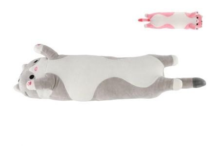 Kočka/Kočička ležící plyš 50x15cm 3 barvy