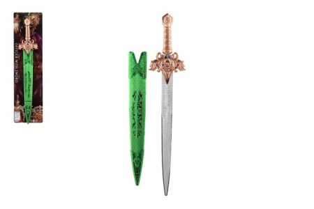 Meč elfí v pouzdře plast 54cm na kartě