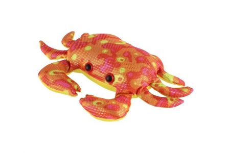 Krab plněný pískem 770 g mačkací antistresový látka 21cm v sáčku