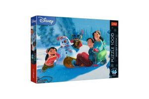 Puzzle Premium Plus - Zima se Stitchem 1000 dílků 68,3x48cm v krabici 40x27x6cm