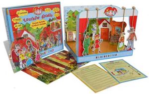 Loutkové divadlo Červená Karkulka a Perníková chaloupka v krabici 48x42x6cm