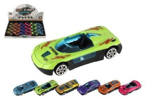 Auto závodní mini kov/plast 7cm na volný chod 6 barev