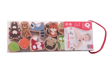 Provlékačka/Navlékačka les dřevěná 13ks v blistru 9,5x26cm 18m+