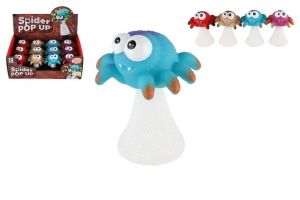 Hip Hop pavouk vyskakující plast 9cm 4 barvy