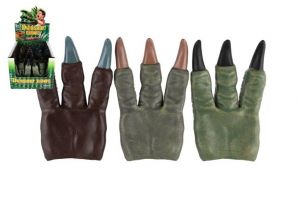 Dinosaurus tlapa/drápy na ruku guma 15x23cm 3 druhy karneval