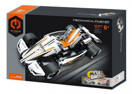 Stavebnice iM.MASTER formule plast 187 dílků na zpětné natažení v krabici 29x20x6cm