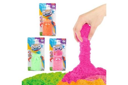 Kouzelný písek pomalu tekoucí tvořivá tvarovací hmota sliz 25g 3 barvy na kartě 9x18cm