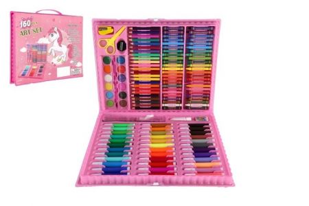 Sada na malování - Art box kreativní sada s jednorožcem 160ks v plastovém kufříku 34x27x3,