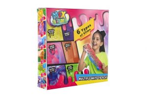 Sada slizů 6ks s doplňky v krabici 20x20x5cm