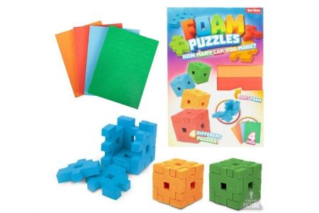 Stavebnice puzzle 3D pěnové kostka v krabici 18,5x28x3cm