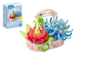 Stavebnice mini KOCO Kouzlo sukulentů plast 271ks v krabičce 11x15x6cm