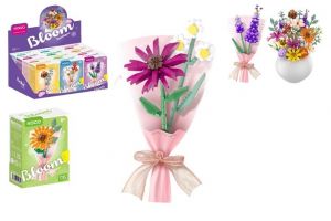 Stavebnice mini KOCO Malý pugét plast mix druhů v krabičce 8x12x4cm